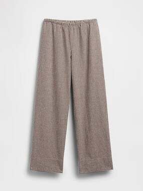 Gap Linen-Blend Easy-On Wide-Leg Striped Pants - M